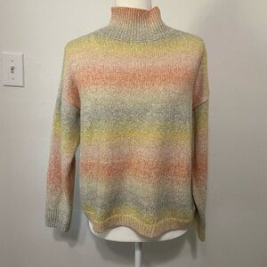 INC women's S mock/turtleneck ombre knit drop shoulder sweater EUC